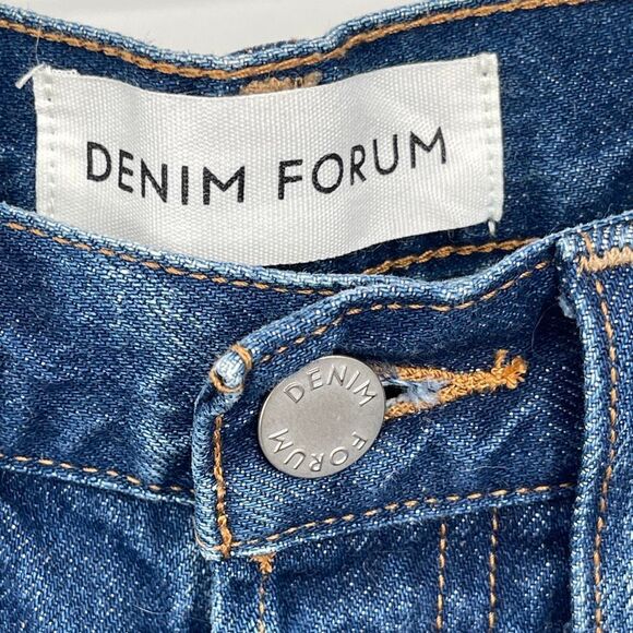 Denim Forum Blue High Rise The Joni High Rise Loose 29L Jeans Size 32 - Picture 3 of 13